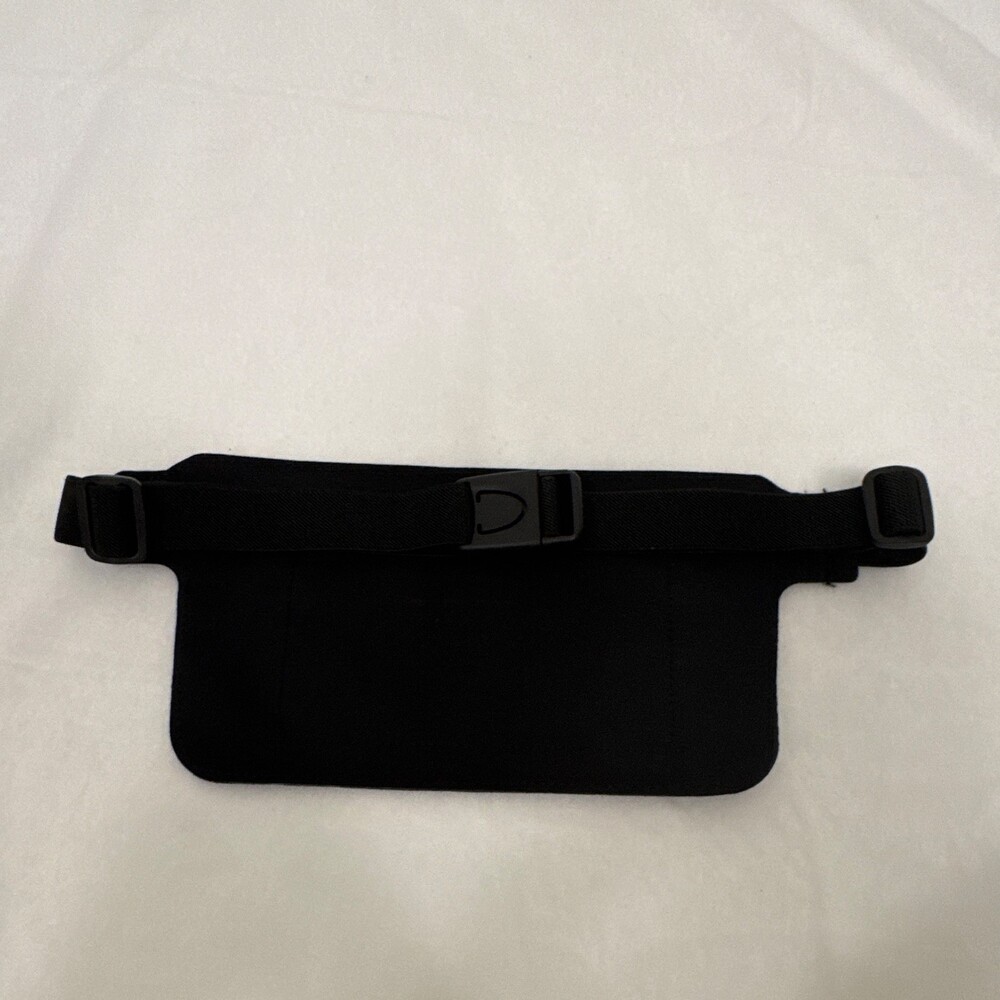 New Balance Black Adjustable Running Belt, 2-Pocket Zip, Reflective - Picture 2 of 5